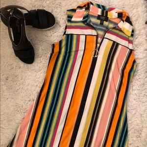 🧡🖤💛MSK sleeveless striped dress🧡🖤💛